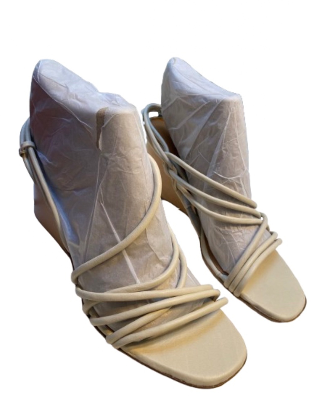 ✨NIB✨ Coclico Diana Leather Wedge Sandal in Savana Greige